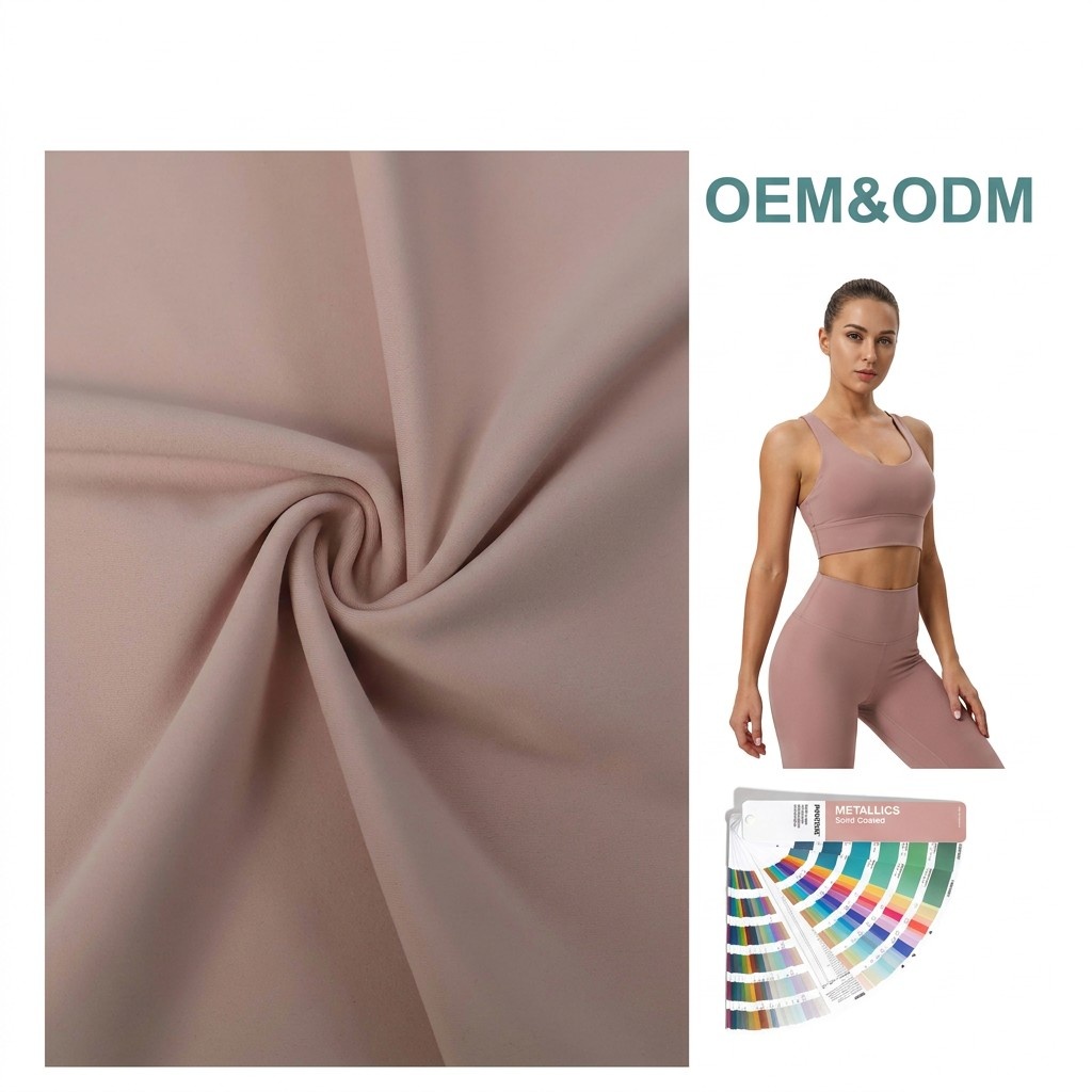 Premium Soft Skin-Friendly Durable 76.3% Nylon 23.7% Spandex Interlock Wear Fabric For Yoga