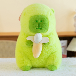 Capybara verde juguete de peluche simulación plátano amarillo <span class=keywords><strong>Capibara</strong></span> animales de peluche juguetes muñeca almohada <span class=keywords><strong>tamaño</strong></span> pequeño colgante llavero regalo - Product Image 4