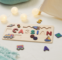 Tableau de lettres en bois multifonctionnel, un cadeau pour la Journée des enfants, artisanat en bois fait main, un objet de décoration de table