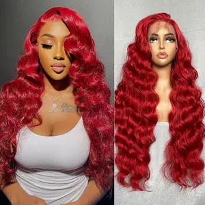 Synthetic Hair Wigs X-TRESS Body Wave Synthetic Hair Ombre Colored Synthetic Wigs With Middle Part Lace Natural Hair Wigs Fiber Wigs For Women Party