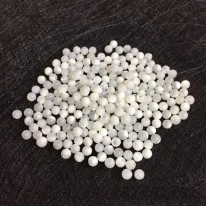 Cuentas redondas de 6mm con medio orificio para la fabricación de joyas, perlas blancas naturales, para la madre de la moda, 1,0mm