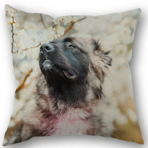 Personnalisé Caucasien Berger <span class=keywords><strong>Chien</strong></span> Taie D'oreiller Coton Lin Tissu Carré Fermeture Éclair Taie D'oreiller 45X45cm De Mariage Décoratif Taie D'oreiller - Product Image 6