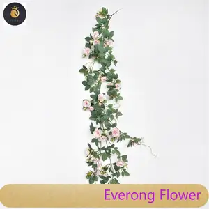 Nova Emulação Flor Videiras Atacado Sala De Estar Tubo De Enrolamento Flor Emulação Planta Rose Lily Rattan