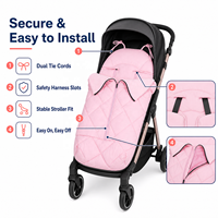 Gigoteuse imperméable pour bébé, 2,5 tog, rose, pour l'hiver, avec fermeture éclair, pour bébé de 6 mois