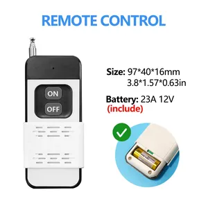 <span class=keywords><strong>RF</strong></span> 433 Mhz Interruptor de control remoto inalámbrico universal Receptor inalámbrico a prueba de agua AC110V 220V 30A Transmisor para ventilador de luz de bomba - Product Image 4