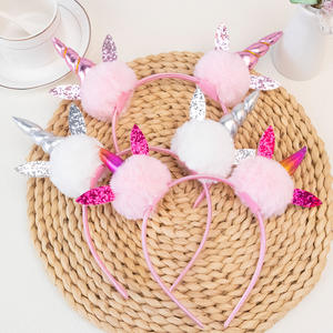 Diadema <span class=keywords><strong>de</strong></span> unicornio <span class=keywords><strong>de</strong></span> dibujos animados para niños, <span class=keywords><strong>Bola</strong></span> <span class=keywords><strong>de</strong></span> Pelo, cebolla, oreja <span class=keywords><strong>de</strong></span> gato rosa, diadema <span class=keywords><strong>de</strong></span> unicornio - Product Image 6