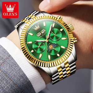 นาฬิกา6688โอเลฟส์นาฬิกาข้อมือนักธุรกิจ3หน้าปัดทำจากประเทศจีน - Product Image 2