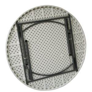 Mesa Redonda Plegable de Plástico para Eventos, Bodas y Banquetes, Moderna, Blanca, de 1.5 m (5 pies), para Exteriores, en Oferta - Product Image 4