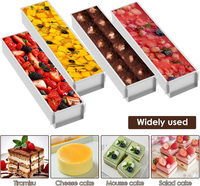 Moule à gâteau rectangulaire antiadhésif pour tiramisu, moule à tiramisu et cheesecake, moule à mousse au chocolat, moule à gâteau tiramisu cheesecake