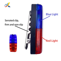 Luz de Hombro LED Roja y Azul Portátil con Clip Dentado, Luz de Advertencia Estroboscópica de Alta Visibilidad para Tráfico y Seguridad