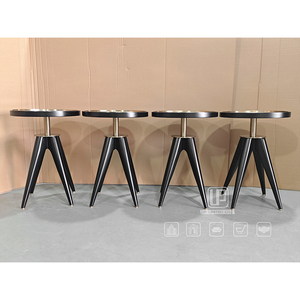 Foshan Hotel Home Living Room Furniture Stand <b>Black</b> and Gold Counter Round Wooden <b>Bar</b> <b>Stools</b> & Ottomans Foshan <b>Stools</b> & Ottomans - Product Image 4