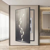 Maison salon cadre mural côté vertical ouvert compteur électrique boîte électrique peinture décorative poinçon gratuit art déco style