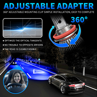 Bombilla LED H3 para Faros Delanteros, Luz Antiniebla Azul con Ventilador, 130W, Luz Azul Profunda para Automóvil con Decodificador H11 880 9005 H7 H4, Luz Automotriz de Alta Potencia
