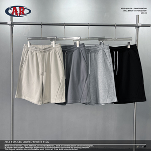 Shorts <span class=keywords><strong>Bermuda</strong></span> décontractés pour jeunes garçons, en tissu éponge de haute qualité avec empiècements, cordon de serrage, longueur genou - Product Image 3