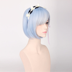 Muestra Gratis, Peluca de Cabello Sintético Barata, Estilo Bob Corto, con Flequillo, para <span class=keywords><strong>Cosplay</strong></span> de <span class=keywords><strong>Anime</strong></span> - Product Image 5