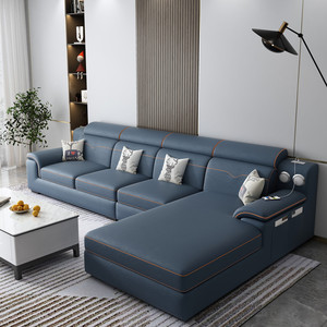 Ensemble de canapés en tissu en forme de L avec technologie nordique sans lavage, haut-parleur Bluetooth, moderne, trois-quatre places pour salon, usage domestique - Product Image 2