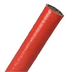 Hose Wire Tube Pipe High Heat Protection Silicone Coated Fiberglass Expandable Braided Sleeving