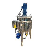 Cuve de mélange à double enveloppe chauffante en acier inoxydable 304 avec agitateur pour liquides visqueux, destinée aux industries alimentaire et chimique