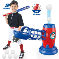 Máquina de lanzamiento de béisbol con control remoto, juego de pelota de camiseta para niños pequeños, juego de entrenamiento deportivo al aire libre para practicar swing y hit