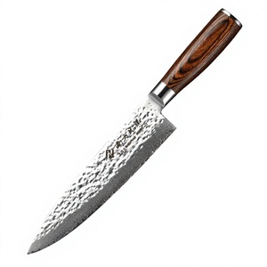 Couteau de chef japonais 8-9,9 pouces en acier carbone, forgé à la main, manche en bois, ambidextre, vintage, couteau de cuisine écologique - Product Image 4
