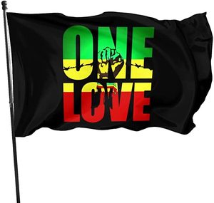 Pas de quantité minimale de commande 100% Polyester Tenture Murale Campagne Pas Cher One Love avec Drapeau Rasta Personnalisé <span class=keywords><strong>Persona</strong></span> Design Taille <span class=keywords><strong>3</strong></span>*5 Drapeau - Product Image 1