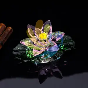 Kristallen Lotus Ornamenten Chinese Stijl Artefact Woonaccessoires Geschenken Auto Om Vrienden Benodigdheden Te Sturen