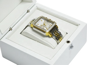 Luxury <strong>Women's</strong> Stainless Steel PVD Gold Fashion Bracelet <strong>Watch</strong> with Quartz Movement Water Resistant 3BAR Rhinestone Dial - Product Image 4