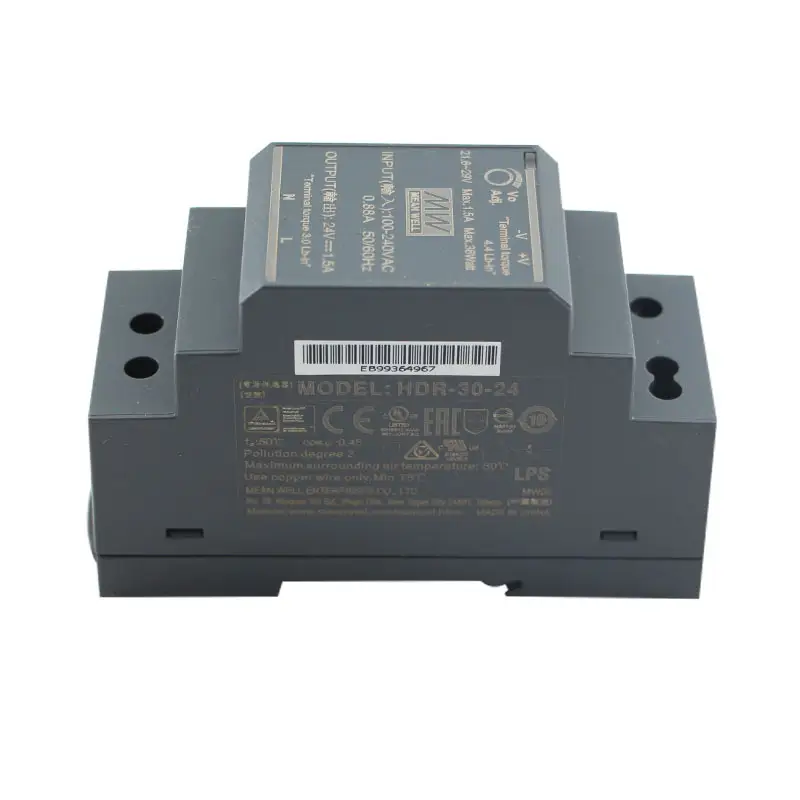 מתכוון גם HDR-30-24 30W 5V 12V 15V 24V 48V Dc ל Dc ממיר דין רכבת אספקת חשמל תעשייתי