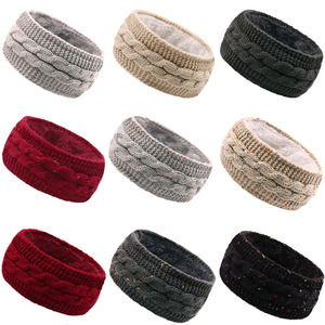 Turban à <span class=keywords><strong>tricoter</strong></span> en laine douce et extensible par temps froid <span class=keywords><strong>cache</strong></span>-<span class=keywords><strong>oreilles</strong></span> épais et chauds <span class=keywords><strong>Bandeau</strong></span> d'hiver doublé en polaire - Product Image 2