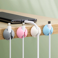Support de câble universel léger en silicone, clip pour voiture, bureau, mur, organisateur de câbles USB rond, pince de maintien