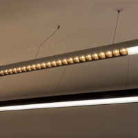 RONSE-Lampe suspendue LED linéaire en aluminium anti-éblouissement personnalisable 80W pour centres commerciaux et supermarchés