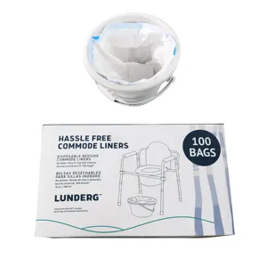 Disposable Biodegradable Commode Liners Absorbent Pads Spills Quickly Lock Fluid Commode Liners