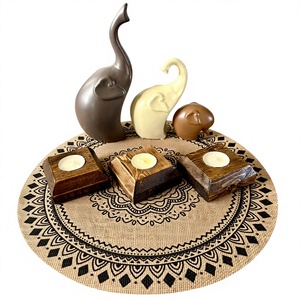 Wooden Yin Yang Rectangle <b>Tea</b> Light Holder Handmade Durable Eco Friendly Candle <b>Stand</b> for Home Decoration and Christmas - Product Image 6