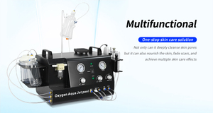 5 in 1 Oxygen Aqua Jet Peel Multifunctional Facial Machine Diamond Dermabrasion Hydro Pen with Ultrasonic <b>Scrubber</b> - Product Image 4