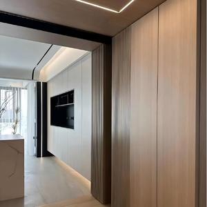 Moderno pannello murale in cristallo di carbonio impermeabile in PVC impiallacciatura di bambù flessibile tavola di carbone in legno massello per uso domestico grafica - Product Image 5