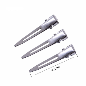 10 Pezzi Clip a Becco d'Anatra con Punta Singola da 4,5 cm, Fermagli per Capelli in Metallo Argentato per Extension - Product Image 2