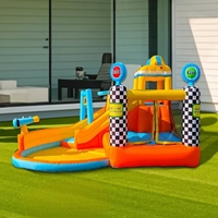 Château gonflable avec toboggan aquatique, château gonflable commercial, château gonflable pour enfants
