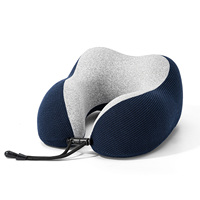 Oreiller de voyage portable et confortable en mousse à mémoire de forme, pliable en U, enveloppant à 360 degrés, idéal pour le bureau et l'avion (vente en gros)