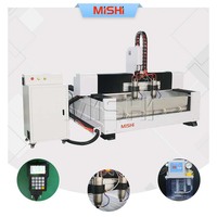 MISHI 1414 Machine de gravure CNC motorisée à double tête contrôlée par PLC pour pierres tombales, marbre, granit et pierre, Énergie