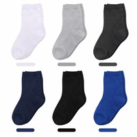Chaussettes de sport mi-mollet respirantes personnalisées en gros, chaussettes athlétiques en coton doux et maille, fabricant OEM de chaussettes de sport pour enfants à faible MOQ