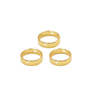 Copper Frame 18K Gold Plated Double Hole Bead Connector For Bracelets Necklaces Jewelry Accessories - Product Image 4