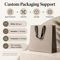 Sacs cadeaux en papier kraft de luxe personnalisés avec poignées en ruban pour boutique, artisanat, emballage de vente au détail, commandes personnalisées en gros