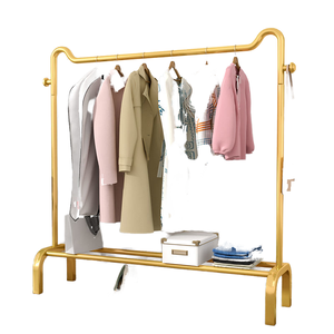Semplice metallo doppio palo di stoccaggio vestiti e cappellino piano <span class=keywords><strong>camera</strong></span> <span class=keywords><strong>da</strong></span> <span class=keywords><strong>letto</strong></span> pieghevole gancio con installazione in piedi per strumenti di asciugatura - Product Image 1