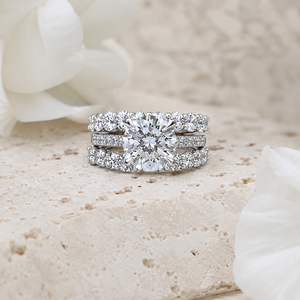 Geometric Three Piece Ring <b>Set</b> for Women Elegant <b>Bridal</b> Wedding Engagement Fashion <b>Jewelry</b> - Product Image 5