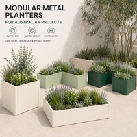 Bac à plantes en métal résistant à la rouille, jardinière surélevée en acier galvanisé pour potager, fournisseur de jardinières pour herbes aromatiques en Australie