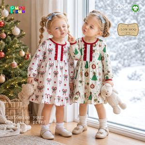 Vêtements d'hiver pour bébé Puresun, robes de Noël pour enfants, longueur genou, vêtements pour enfants personnalisés - Product Image 2