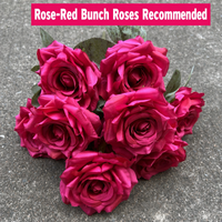 Bouquet de roses artificielles en tissu à 9 têtes, motif diamant, blanc, rose et aux couleurs d'automne, pour mariage, commerce international, vente en gros de Chine