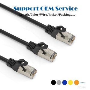 <span class=keywords><strong>Câble</strong></span> Ethernet <span class=keywords><strong>Cat</strong></span> <span class=keywords><strong>7</strong></span> haute vitesse 10Gbps 600MHz Cordon de raccordement Internet <span class=keywords><strong>RJ45</strong></span> <span class=keywords><strong>blindé</strong></span> de 6 pieds avec 8 conducteurs - Product Image 3