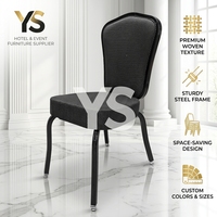 Chaise de banquet noire élégante pour hôtel, prix d'usine, pour événements de mariage, fournisseur