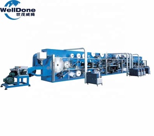 Hoàn Toàn Tự Động Không Dệt Vệ Sinh Khăn Ăn Sản Xuất Máy Điều Kiện Mới Gỗ Bột Giấy Cán Dây Chuyền Sản Xuất Lõi Động Cơ PLC - Product Image 1